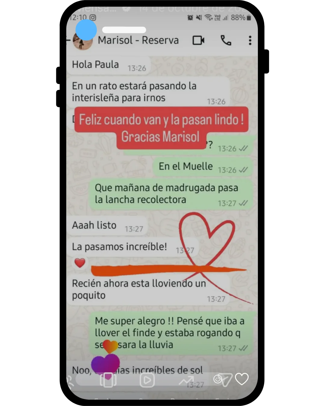 Conversación con Marisol